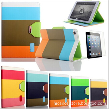 Hybid PU Leather Wallet Flip Pouch Stand Case Cover for iPad Mini